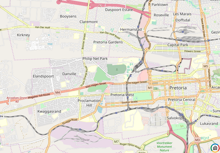 Map location of Philip Nel Park
